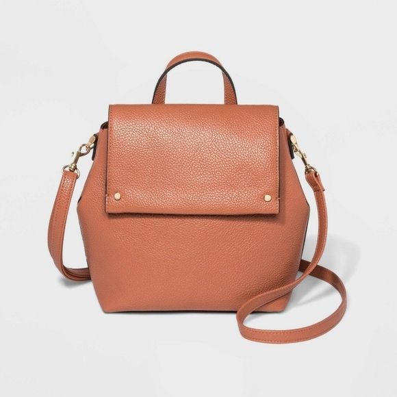 a new day Handbags - A New Day Orange Mini Convertible Backpack